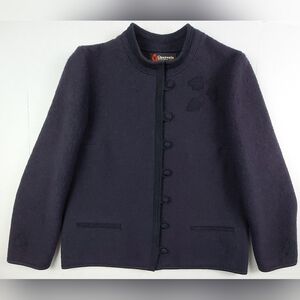 Giesswein Tirol By Maser Cardigan Sweater Womens Size 14 Purple Wool Button Up